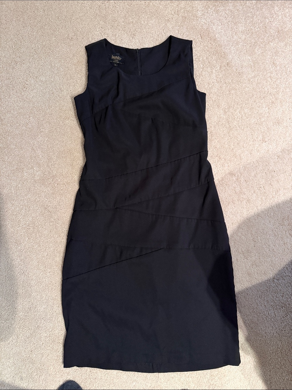 Laundry By Shelli Segal Black Sleeveless Midi Sheath Dress 2P